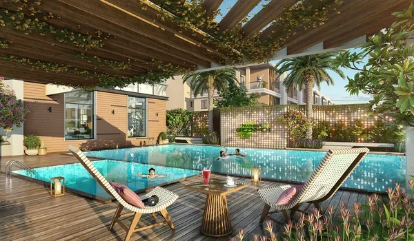 Landscaped leisure deck representing lifestyle amenity zones in a residential project