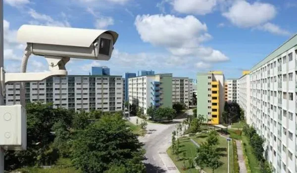 CCTV surveillance camera representing gated community security systems